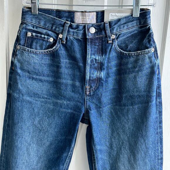 Everlane The 90s Cheeky Jean Straight Leg Ripped Knee NWT - Picture 3 of 11